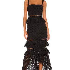 NBD Haze Midi Dress in Black, Small